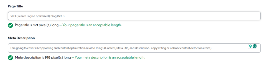 image to show Page title and meta descripton pixels limit by rajneesh pathak