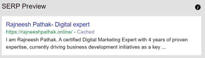 Meta title and meta description preview image on SERP BY RAJNEESH PTHAK